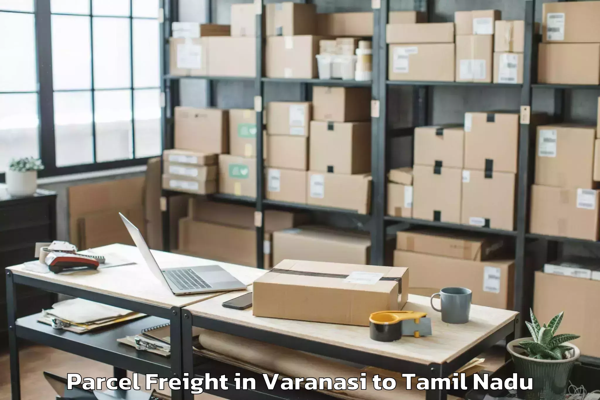 Book Your Varanasi to Vedasandur Parcel Freight Today